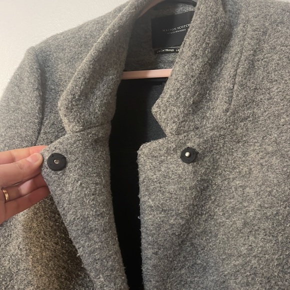 Maison Scotch Wool Blend Coat Grey size 2 - Picture 4 of 7